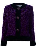 Givenchy Vintage Embroidered Jacket, Women's, Size: 42, Pink/purple, Silk