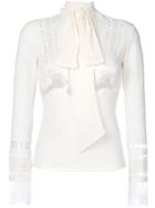 Ermanno Scervino Lace Insert Longsleeved Blouse - White