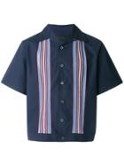 Prada Textured Stripe Board Shirt - Blue
