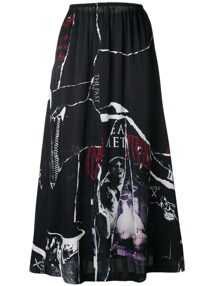 Mcq Alexander Mcqueen Fear Nothing Skirt - Black