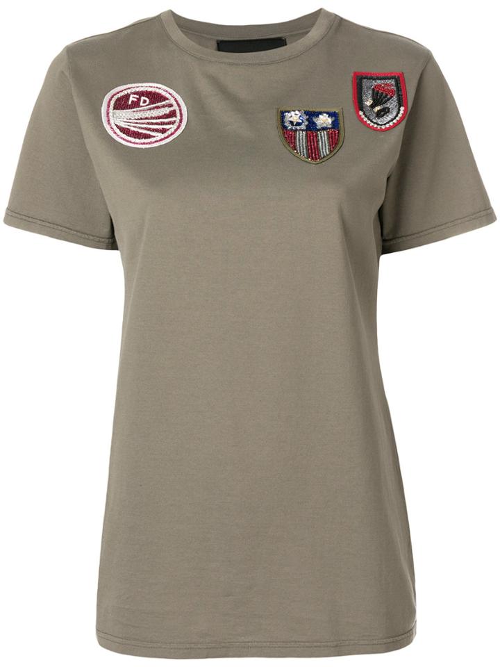 Mr & Mrs Italy Multi-patch T-shirt - Green
