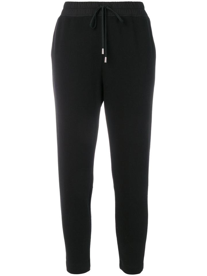 Gentry Portofino Ribbed Detail Track Pants - Black
