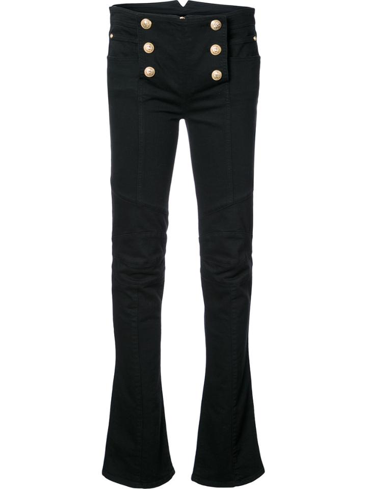 Balmain High-waisted Bootcut Jeans - Black
