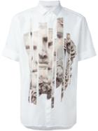 Neil Barrett Bust Print Shirt, Men's, Size: 40, White, Cotton