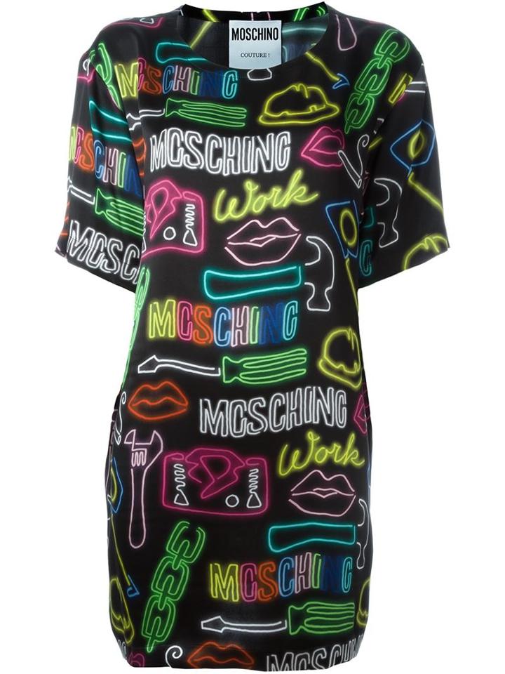 Moschino Neon Print Dress