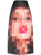 Marni Pixelated Face-print Midi Skirt - Pgc29 Antique Rose