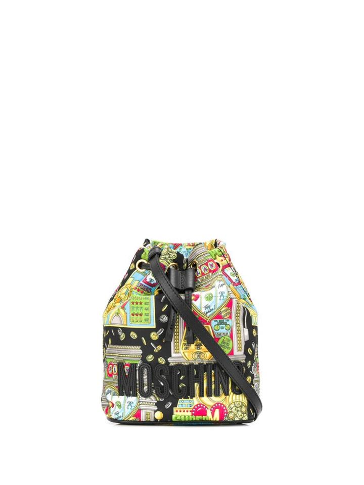 Moschino Slot Machine Bucket Bag - Black