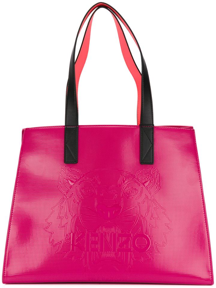Kenzo Patent Shopping Bag - Pink & Purple