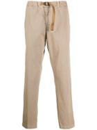 White Sand Belted Straight Leg Trousers - Neutrals