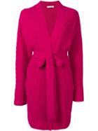 Pringle Of Scotland Cable Knit Wrap Cardigan - Pink