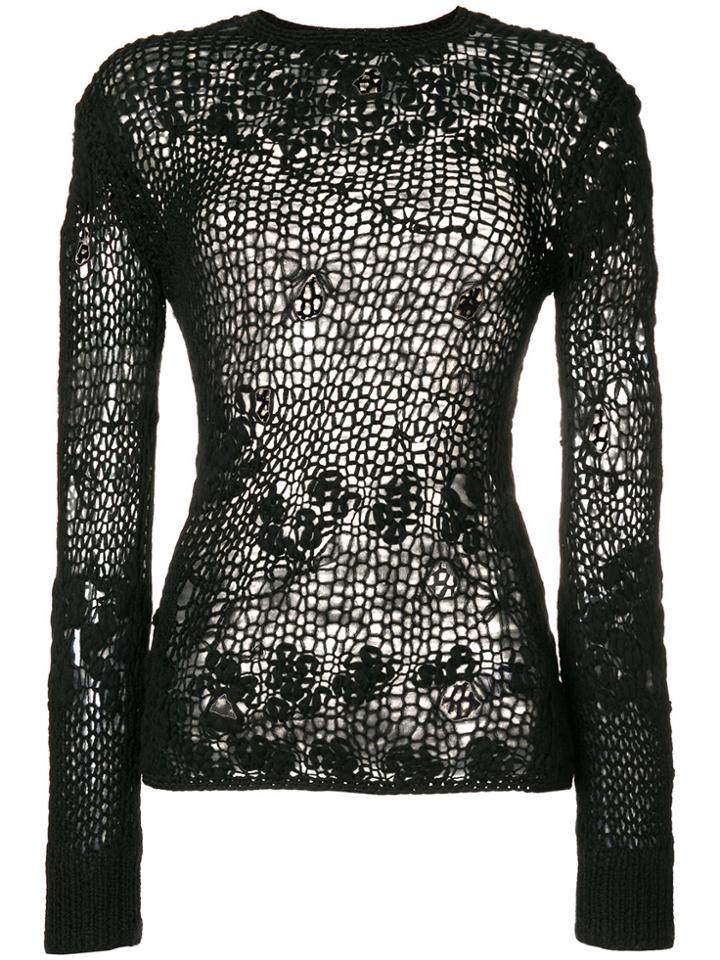 Helmut Lang Loose Knitted Top - Black