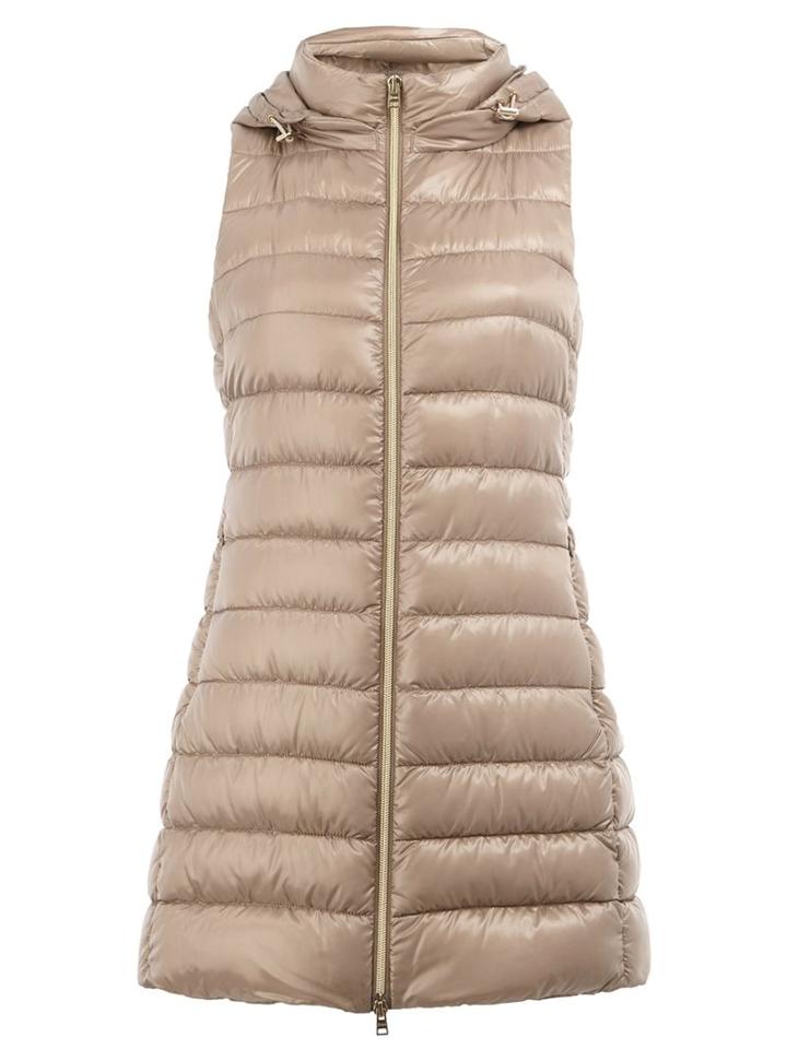 Herno Hooded Padded Gilet, Women's, Size: 40, Nude/neutrals, Feather Down/goose Down/polyamide