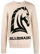 Billionaire Horse Intarsia-knit Jumper - Neutrals