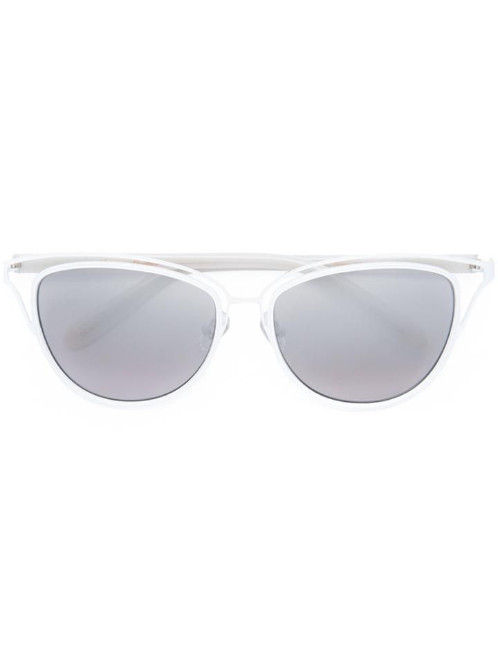 Monique Lhuillier Cutout Sunglasses - White