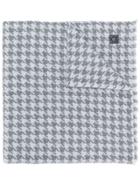 Salvatore Ferragamo Houndstooth Knit Scarf - Grey