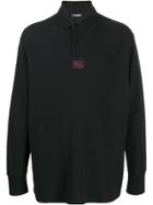 Raf Simons Long Sleeve Polo Shirt - Black