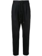 Attachment Drawstring Waist Trousers - Black