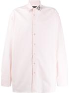 Raf Simons Embroidered Collar Oversized Shirt - Pink