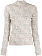 Nanushka Madi Tapestry Flower T-shirt - Grey