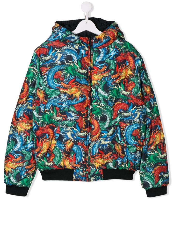 Kenzo Kids Dragon Print Bomber Jacket - Black