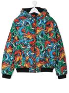 Kenzo Kids Dragon Print Bomber Jacket - Black