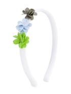 Il Gufo - Floral Embroidered Head Band - Kids - Cotton/spandex/elastane - One Size, White