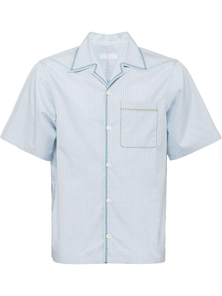 Prada Short-sleeved Poplin Shirt - Green