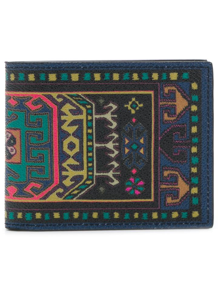 Etro Tapestry Billfold Wallet - Blue