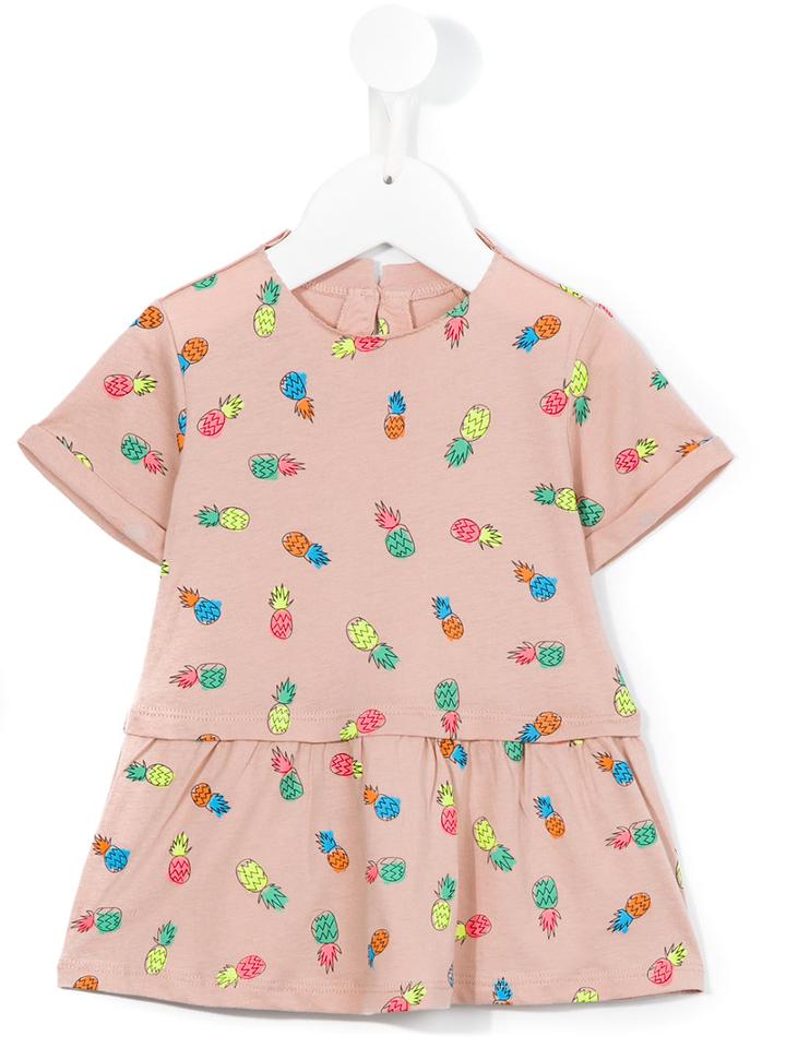Stella Mccartney Kids - Pineapple Print Dress - Kids - Cotton - 12 Mth, Pink/purple