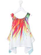 Junior Gaultier - Printed Draped Top - Kids - Polyester - 5 Yrs, White