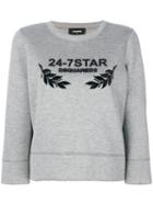 Dsquared2 - 24-7 Star Sweatshirt - Women - Polyurethane/viscose - L, Grey, Polyurethane/viscose