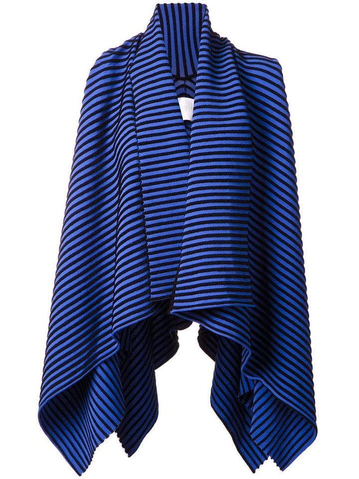 Ingie Paris Striped Waterfall Cardigan, Women's, Size: Medium, Blue, Viscose/polyamide/polyester