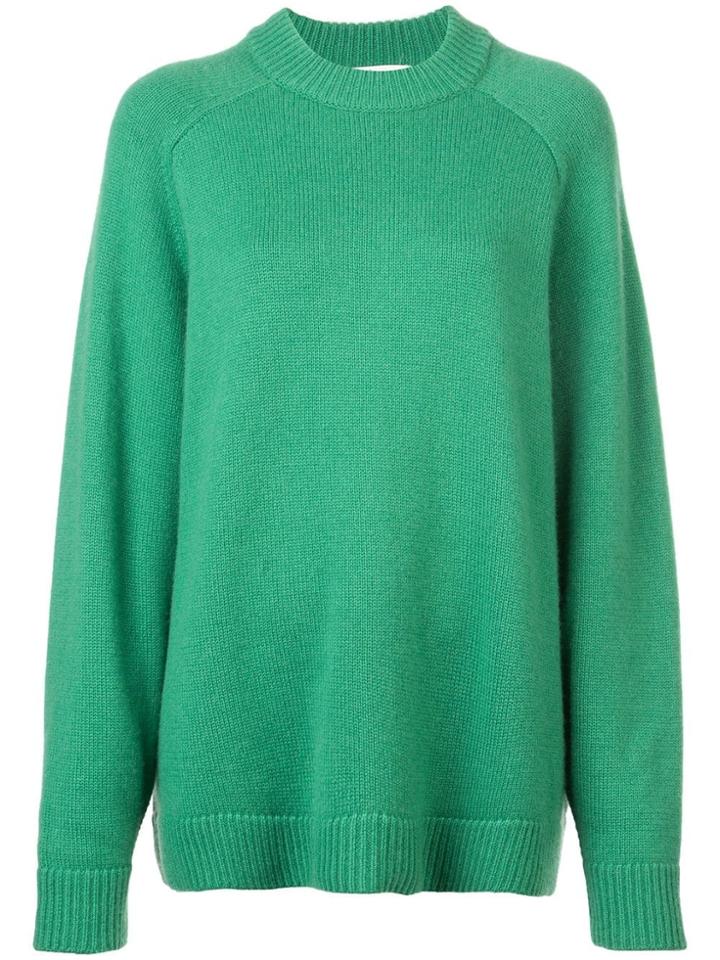Tibi Oversized Crew Neck Jumper - Green