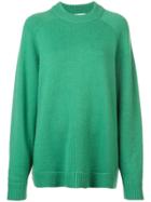 Tibi Oversized Crew Neck Jumper - Green