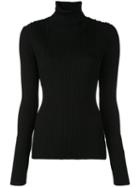 Proenza Schouler Lightweight Ribbed Turtleneck Sweater - Black