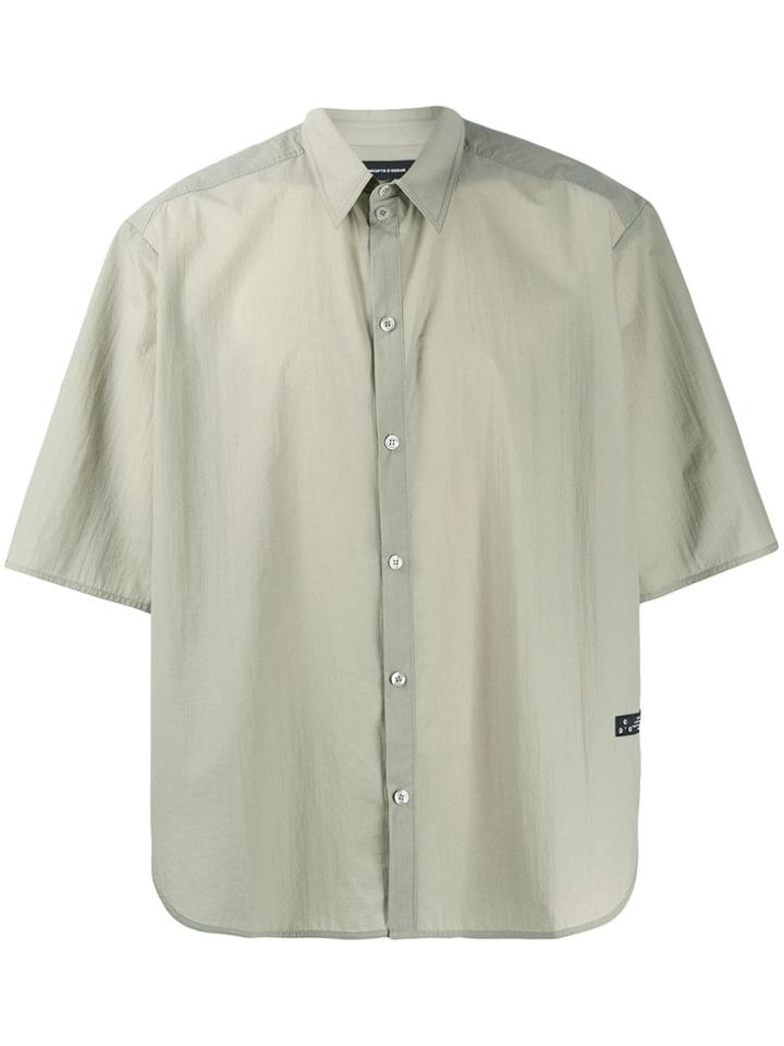 Odeur Loose Plain Shirt - Green