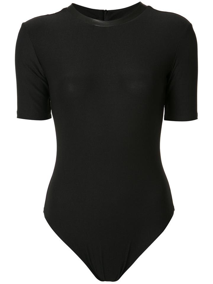 Alix Mikoh Bodysuit, Women's, Size: Large, Black, Leather/nylon/spandex/elastane