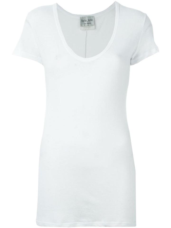 Forte Forte Scoop Neck T-shirt, Women's, Size: Ii, White, Cotton