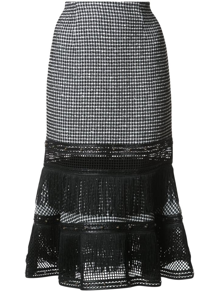 Jonathan Simkhai Fluted Hem Skirt - Black
