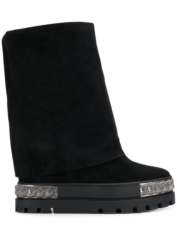 Casadei Chaucer Chain Embellished Boots - Black