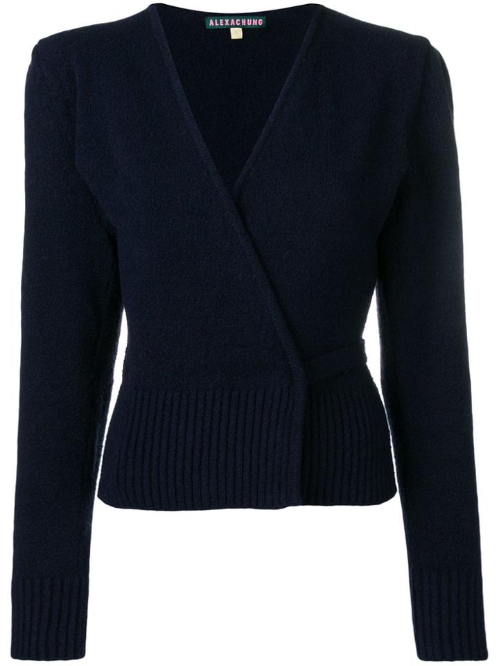 Alexa Chung Back Tie Cardigan - Blue