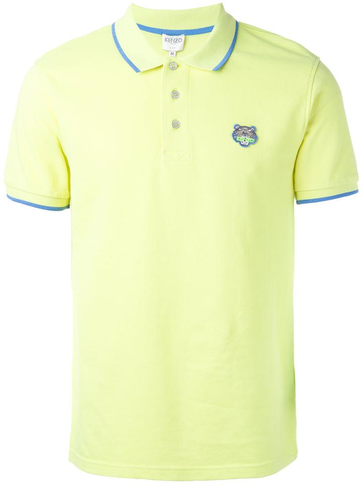 Kenzo Mini Tiger Polo Shirt, Size: Medium, Green, Cotton