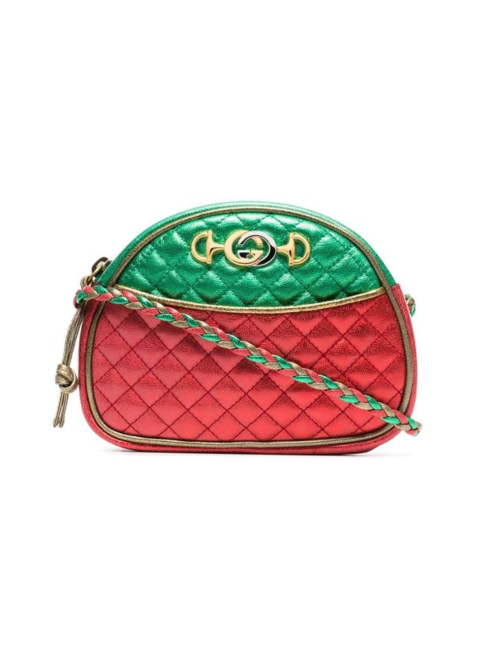 Gucci Mini Two Tone Quilted Leather Bag - Metallic