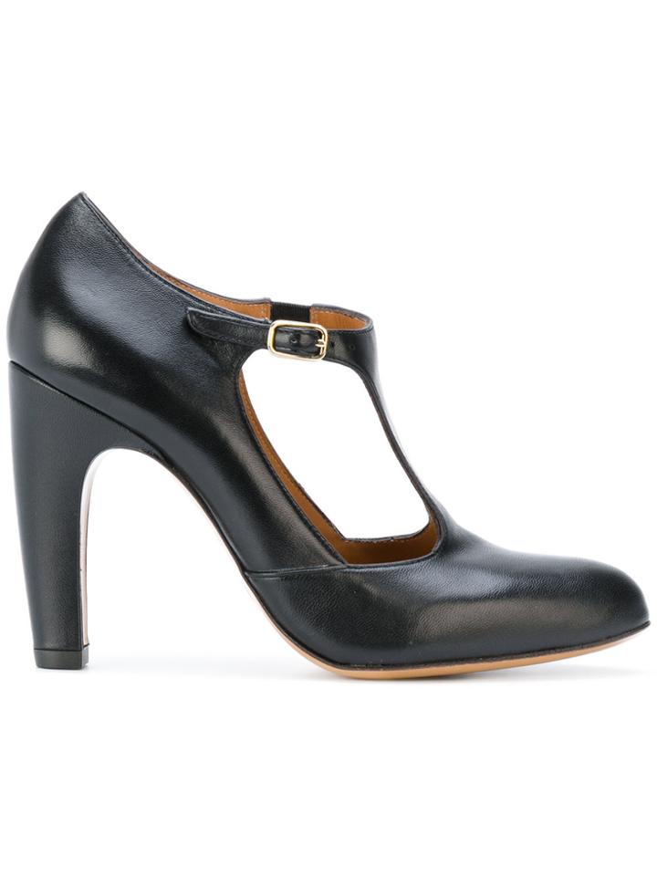 Chie Mihara Classic T-bar Pumps - Black