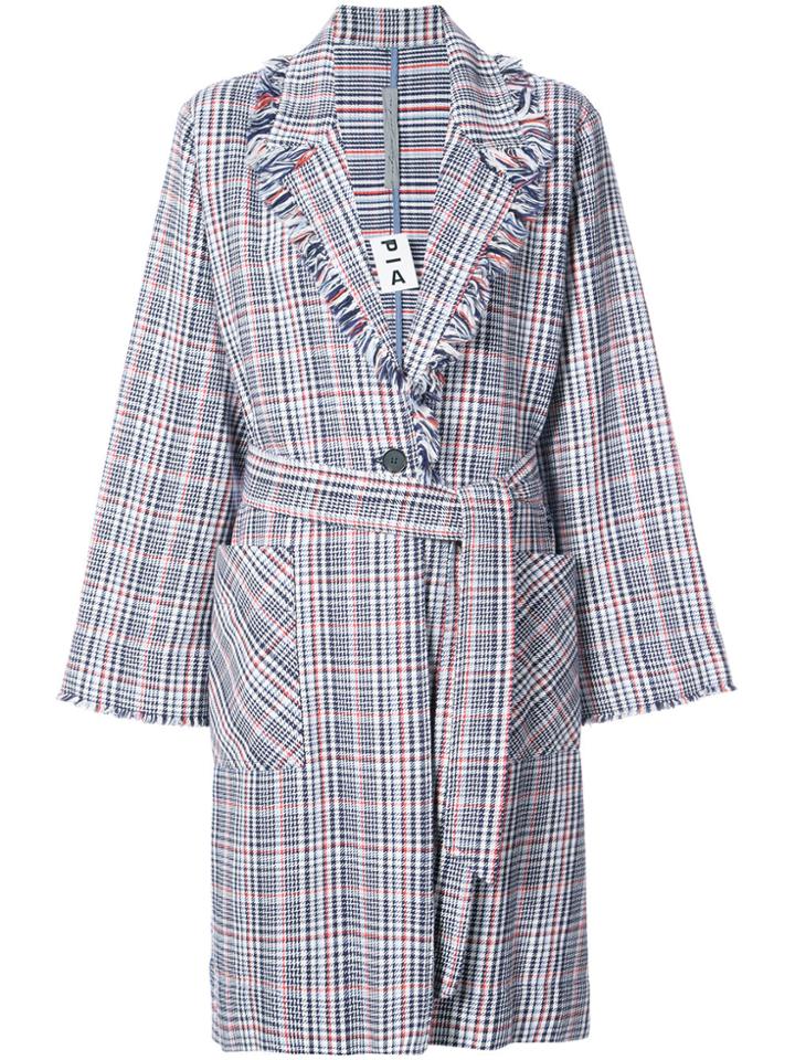 Raquel Allegra Plaid Macintosh Coat - Multicolour