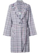 Raquel Allegra Plaid Macintosh Coat - Multicolour
