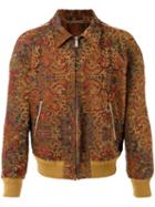 Saint Laurent - Marrakech Teddy Baseball Jacket - Men - Cotton/polyester/viscose/wool - 48, Red, Cotton/polyester/viscose/wool