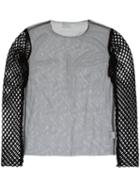 Dries Van Noten - Mesh Overlap Top - Women - Polyamide/polyester - L, Women's, Black, Polyamide/polyester