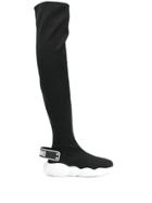 Moschino Thigh-high Sneaker Boots - Black