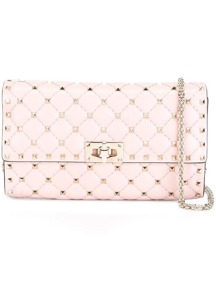 Valentino Valentino Garavani Rockstud Spike Shoulder Bag, Women's, Pink/purple, Leather/metal (other)